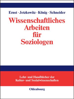 cover image of Wissenschaftliches Arbeiten für Soziologen